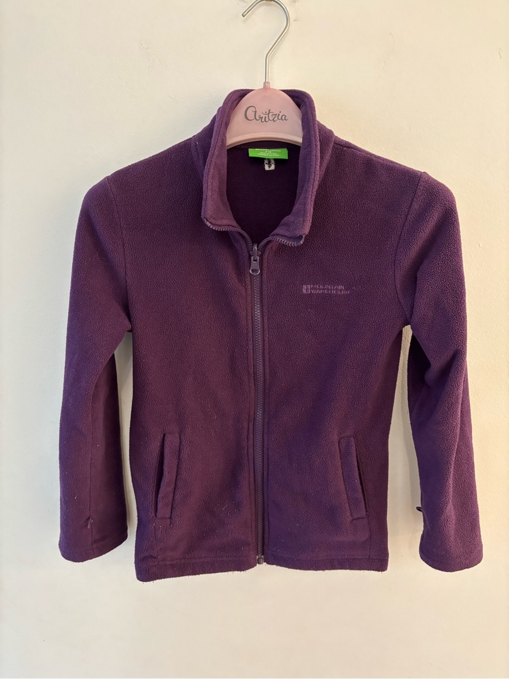 Mountain Warehouse Deep Purple Full-Zip Fleece Jacket, Size 9-10 kids. Warm!